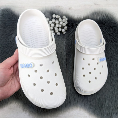 Сабо кроксы женские пена белые Dago Style 4363