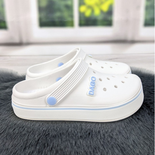 Сабо кроксы женские пена белые Dago Style 4363