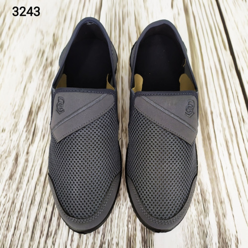 Мокасини тапочки чоловічі сітка сірі Dago Style 3243