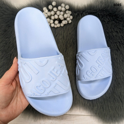 Шльопанці жіночі сланці пінкові світло-блакитні Dago Style 4045