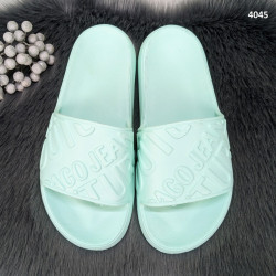 Шльопанці жіночі сланці пінкові м'ятного кольору Dago Style 4045