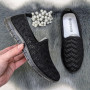 Женские текстильные мокасины черные сетка Gipanis 4396