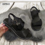 Жіночі босоніжки чорні натуральна шкіра Amir 2255_2