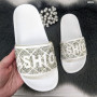 Шльопанці жіночі білі зі стразами Comfort 4035