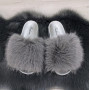 Шлепанцы женские меховые серые Fashion 2764_3