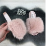 Шлепанцы женские Fashion меховые розовые 2764_3
