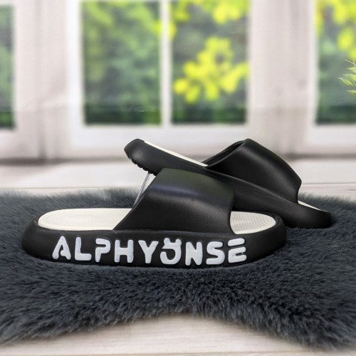 Шльопанці жіночі сланці пінкові чорні Alphygnse 4170
