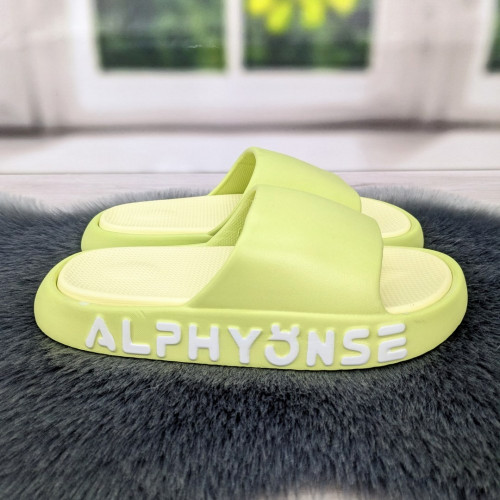 Шльопанці жіночі сланці пінкові салатові Alphygnse 4170