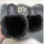Шльопанці жіночі хутряні чорні Fashion 2764_3