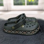 Сабо крокси жіночі піна хакі вишиванка Dago Style 4399_2