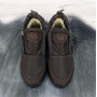Ботинки дутики женские короткие на молнии Dago Style коричневого цвета 4556