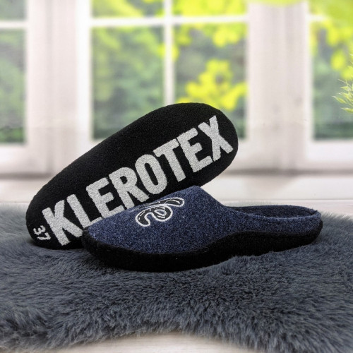 Тапочки жіночі фетрові для ламінату Klerotex сині 4529