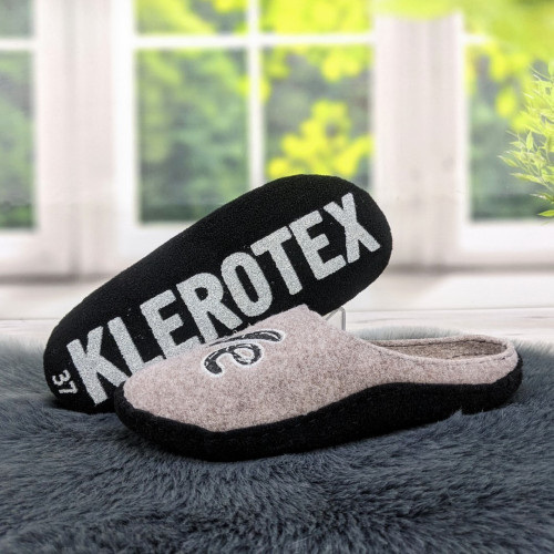 Тапочки жіночі фетрові для ламінату Klerotex бежеві 4529