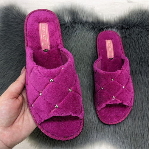Тапочки жіночі Белста фуксія на тонкій підошві 4572
