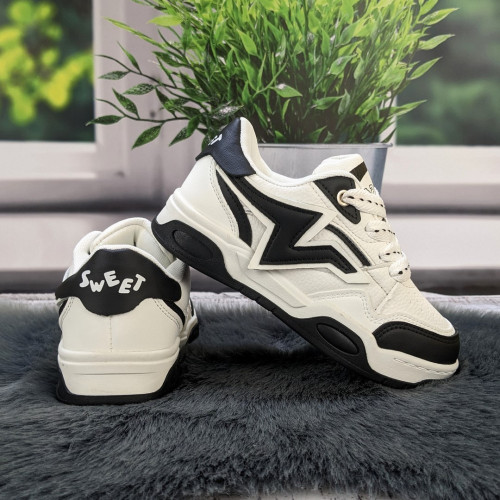 Кроссовки детские для девочки Jong Golf белые с черным 5264