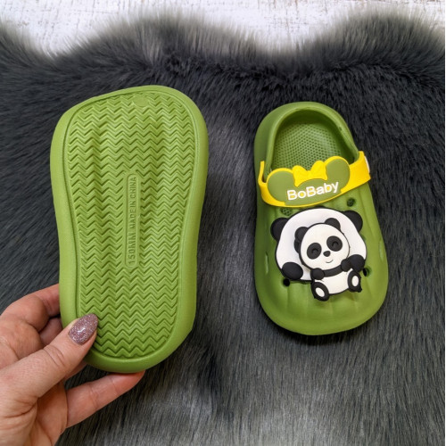 Кроки дитячі для хлопчика Fashion зелені з пандою 5654