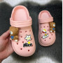 Крокси дитячі для дівчинки Fashion рожеві з ведмедиком 5655