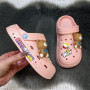 Крокси дитячі для дівчинки Fashion рожеві з ведмедиком 5655