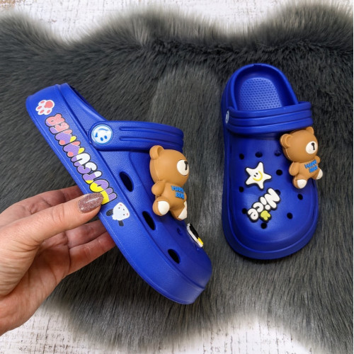 Кроки дитячі для хлопчика Fashion сині з ведмедиком 5655