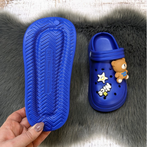 Кроки дитячі для хлопчика Fashion сині з ведмедиком 5655