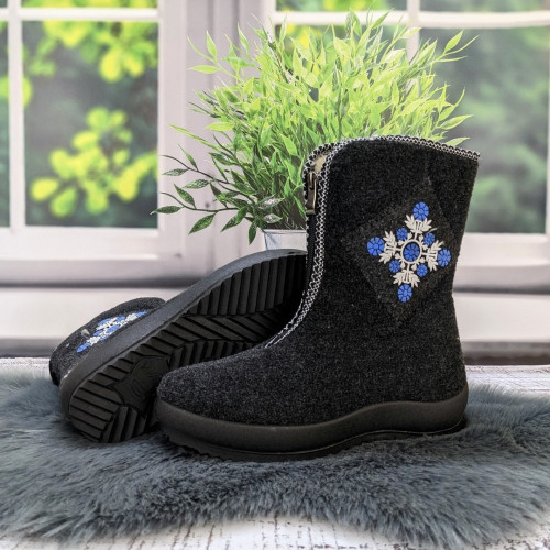  Бурки жіночі повстяні на блискавці Progress сірі 4732