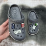  Кроксы детские для мальчика Dago Style серые 1228-5