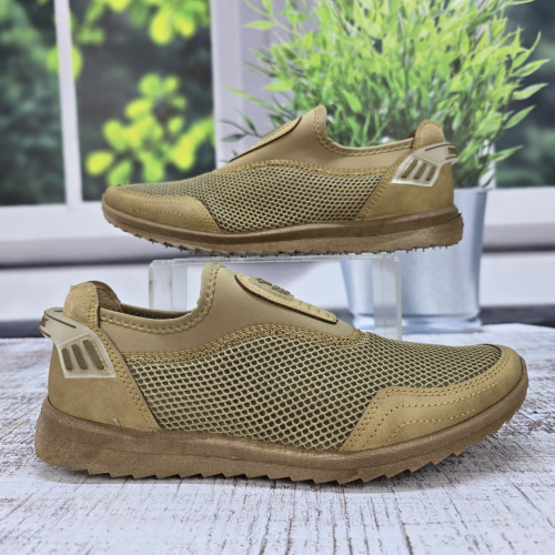 Кросівки чоловічі мокасини літні сітка пісочні Dago Style 3542
