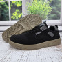 Кросівки чоловічі Гіпаніс чорні еко-шкіра з сіткою 3888