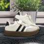 Кросівки дитячі для дівчинки Xifa білі на коричневій підошві демісезонні 5613