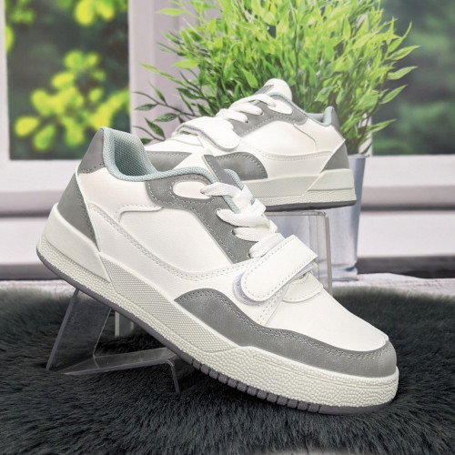 Кросівки жіночі Swin-shoes білі з сірим демісезонні 4795