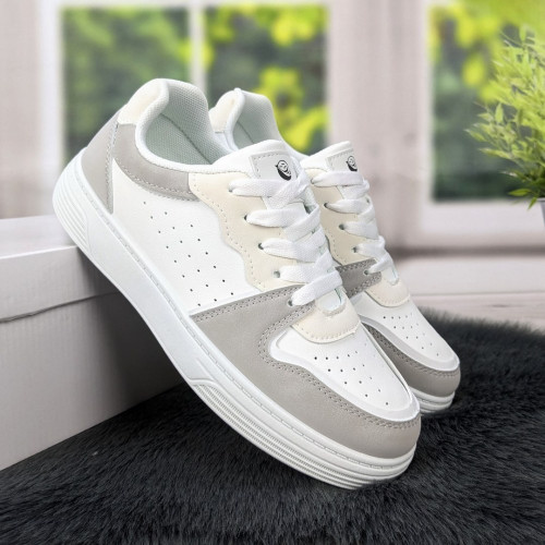 Кросівки жіночі Swin-shoes сірі з бежевим демісезонні 4439
