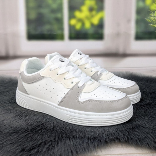 Кросівки жіночі Swin-shoes сірі з бежевим демісезонні 4439