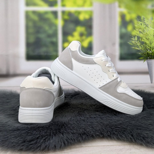 Кросівки жіночі Swin-shoes сірі з бежевим демісезонні 4439