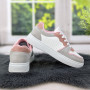 Кросівки жіночі Swin-shoes білі з рожевим демісезонні 4439