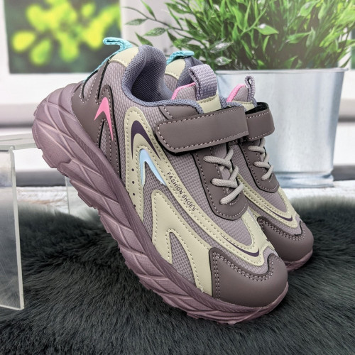 Кросівки дитячі для дівчинки Kimboo лілові демісезонні еко-шкіра 5685