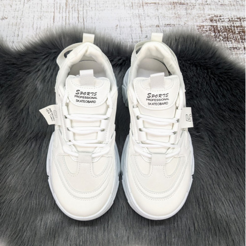 Кросівки жіночі Swin Shoes білі на об'ємній підошві демісезонні 4798