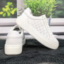  Кроссовки женские Fashion белые кожаные с перфорацией 4826