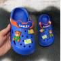 Кроксы детские для мальчика Fashion синие с мишкой 5783