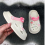 Кроксы детские для девочки Fashion белые с зайчиком 5783