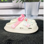 Кроксы детские для девочки Fashion белые с зайчиком 5783