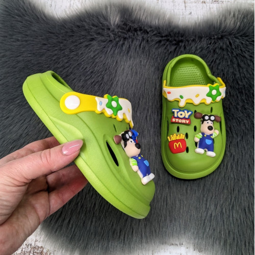 Кроки дитячі для хлопчика Fashion зелені з песиком 5785