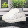  Кроссовки женские Fashion белые кожаные с перфорацией на платформе 4875