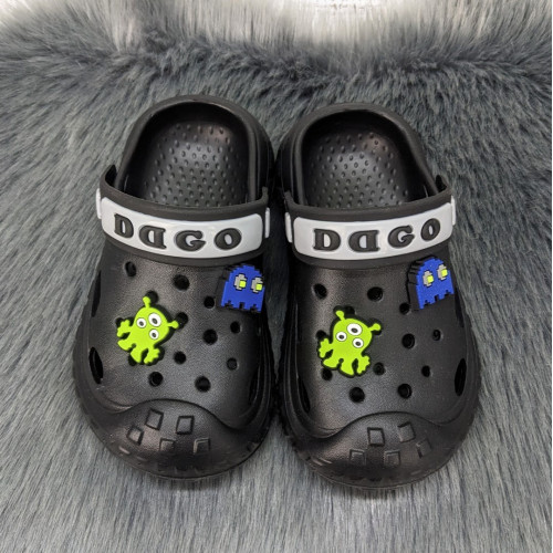 Крокси дитячі для хлопчика Dago Style чорні піна 5808