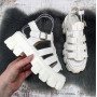 Босоножки женские Fashion белые на платформе 4880