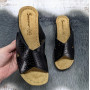 Шльопанці жіночі Sanipur чорні шкіряні на платформі 4790