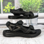 Сандалі босоніжки чоловічі Swin Shoes чорні шкіряні на липучках 3930