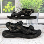 Сандалі босоніжки чоловічі Swin Shoes чорні шкіряні на липучках 3930