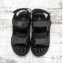 Сандалі босоніжки чоловічі Swin Shoes чорні шкіряні на липучках 3930