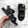 Сандалі босоніжки чоловічі Swin Shoes чорні шкіряні на липучках 3930