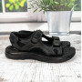 Сандалі босоніжки чоловічі Swin Shoes чорні шкіряні на липучках 3929